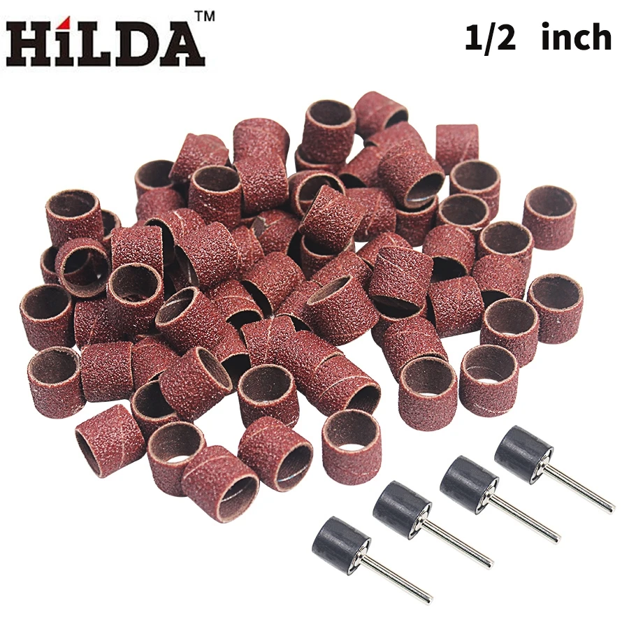 Шлифовальная лента HILDA 100 шт. 1/4 &quotили 1/2&quot с барабанной шлифовальной машиной