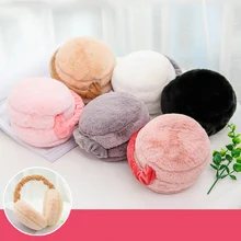 Новые наушники для женщин, имитация кроличьего меха, зимние наушники, женские хлопковые теплые наушники, подарки, Наушники накладные, плюшевые наушники