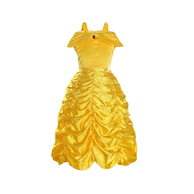 Пикантная Красавица и чудовище, для девочек, для детей,, косплей, желтое платье Белль, детские костюмы больших размеров, вечерние платья принца на свадьбу