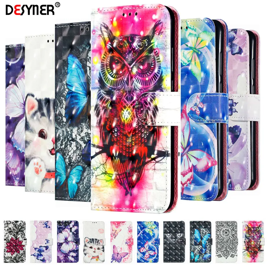 

3D Vision Painted Wallet Case For Huawei P20 Lite ANE-LX1 ANE-L21 P 20 P20lite PU Leather Phone Flip Case for huawei P20 Lite