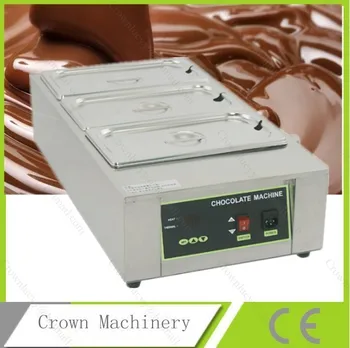 

12kg capacity Electric 3 Lattices commerical Chocolate melting machine in snack machines