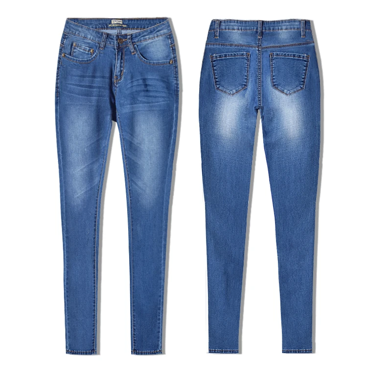 Выбеленные обтягивающие джинсы с низкой талией, женские Модные Винтажные узкие брюки с эффектом пуш-ап и эффектом усов, женские синие брюки размера плюс