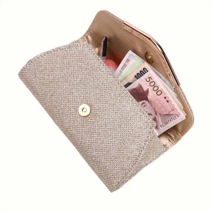 Модная дамская высококлассная вечерняя маленькая сумочка-клатч для банкета Сумочка Bolsos Mujer - Цвет: Золотой