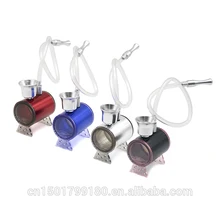 Красный, черный, синий, серебристый 4 цвета мини цилиндрическая форма кальяна алюминиевая трубка для курения воды