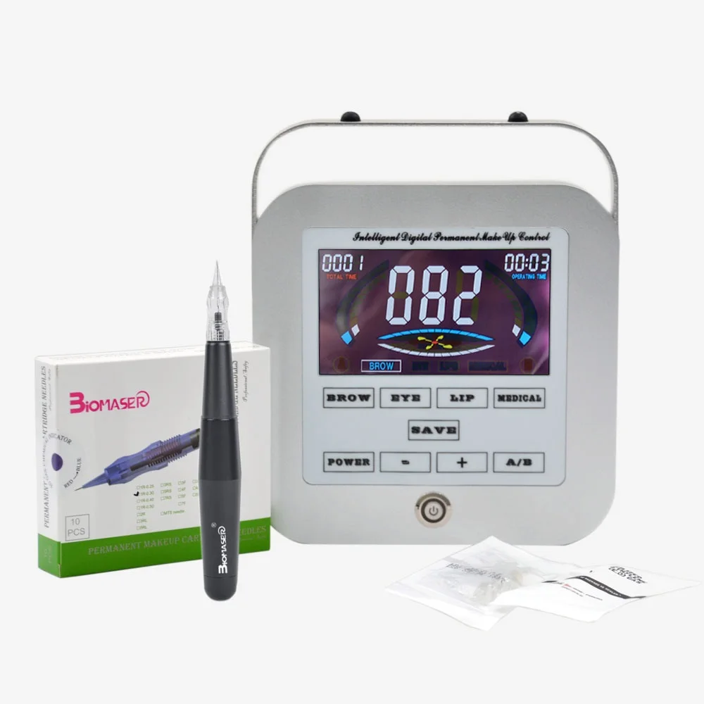 

Professional Eyebrow Tattoo Machine E005 Pen For Permanent Make Up Eyebrows Microblading Makeup Kit With Tattoo Needle