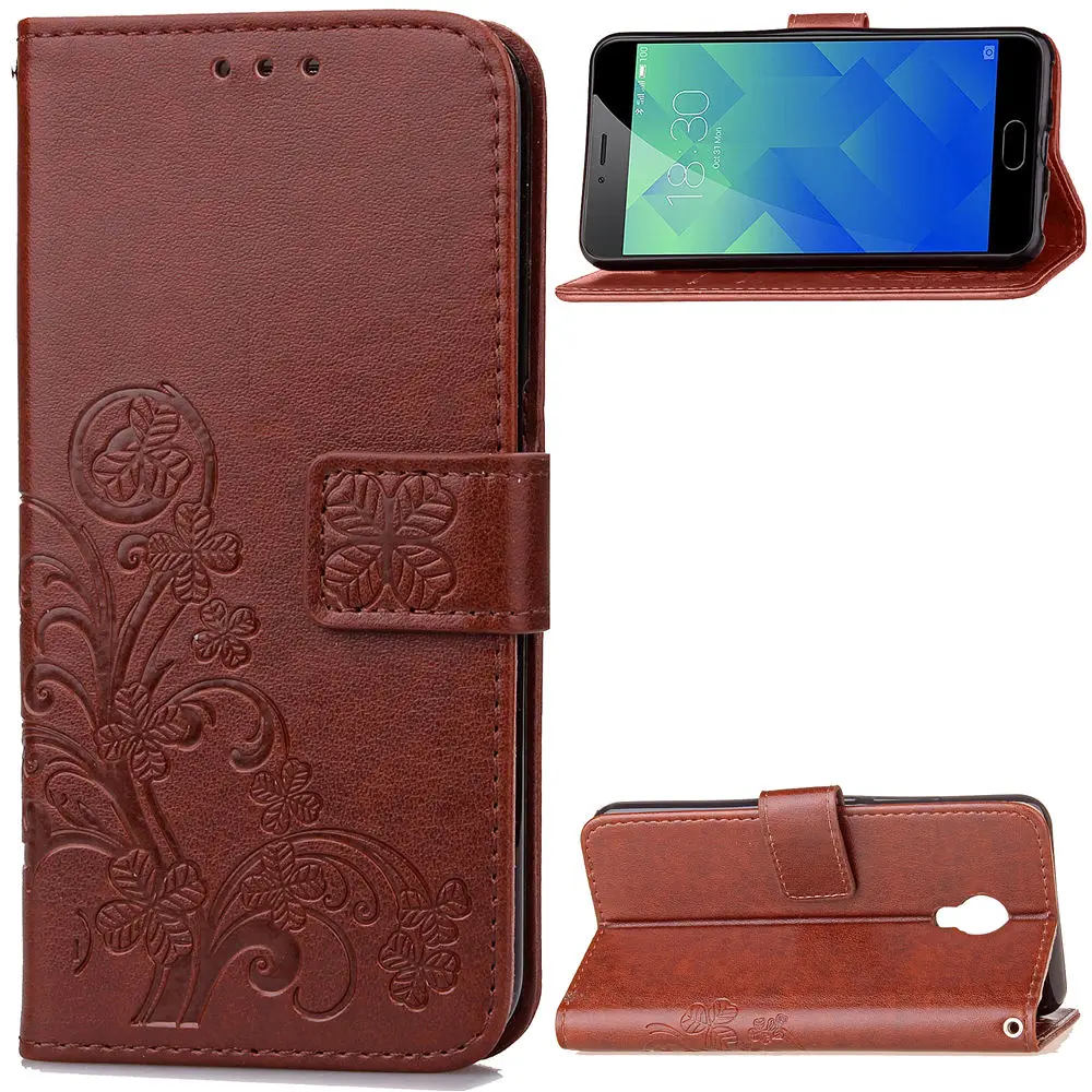 

M5 Sculpture Emboss Leather Case for Meizu Meilan 5 Cover Flip Stand Card Slot Wallet Cases Black Covers M 5 Meizu5 Meilan5