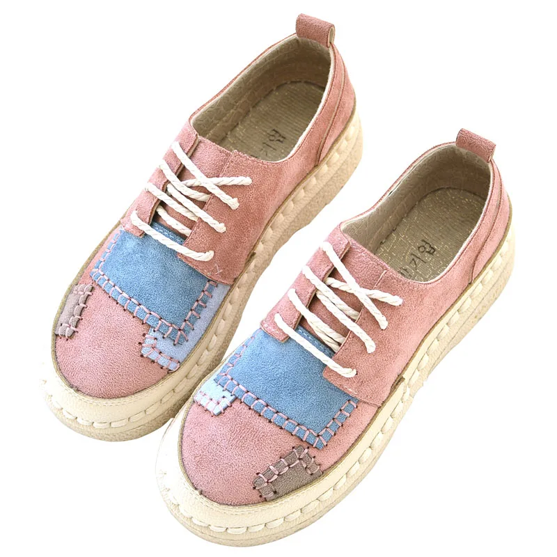 

Original casual shoes wild flat color matching Mori girl new art retro student single shoes Korean version ins super fire.