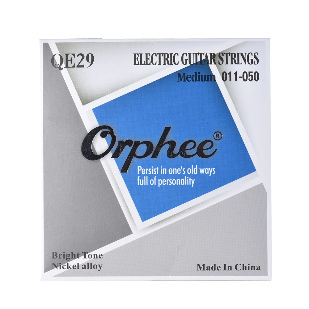 Orphee QE23 электрическая гитарная струна 6 шт./компл.(. 008-.038) шестиугольная стальная ядро никелевого сплава Экстра супер легкое натяжение - Цвет: 011-050