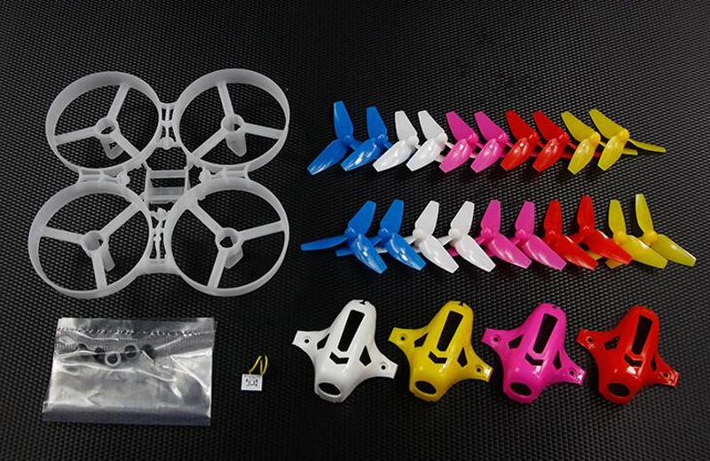 

1Set TINY 8X Frame Coreless Propellers w/4 Shells LED For FPV Indoor Brush 8520 Motor 48mm Propellers KINGKONG 85mm Wheel Base