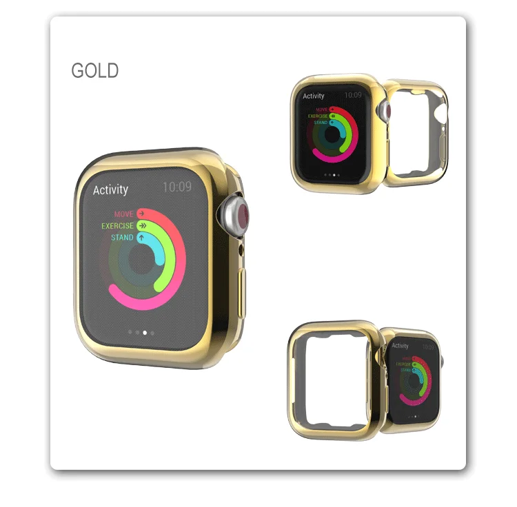 Чехол для экрана для Apple Watch, версии 4/3/2 крышка по шкале Мооса Ультратонкий Мягкий ТПУ Прозрачная HD защитная пленка чехол для i часы 4 44 мм/40 мм