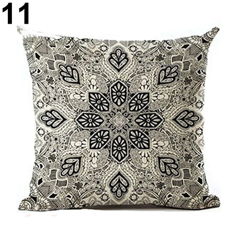 Geometric Pattern Linen Pillowcase Pillow Cover Square Cover on