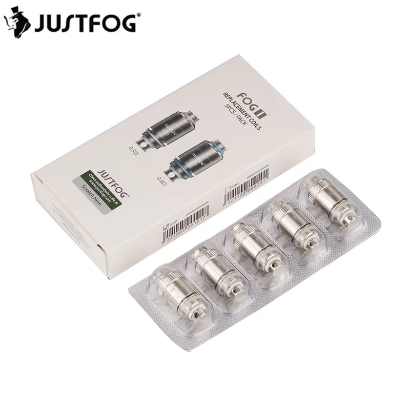 30 шт./лот JUSTFOG FOG 1 Катушка головка 0.5ohm 0.8ohm Замена для JUSTFOG FOG 1 распылитель в комплекте электронная сигарета распылитель Core