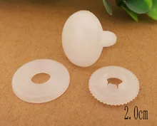 2 0cm WHITE PLASTIC TOY JOINTS FOR DOLL TEDDY ANIMAL MAKING 40sets