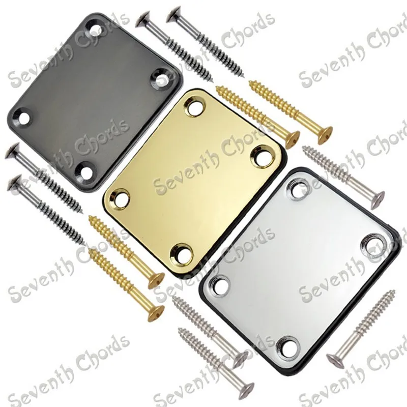 Electric-Bass-Guitar-Neck-plates-Neck-Joint-plates-Chrome-Black-Golden-For-Choose