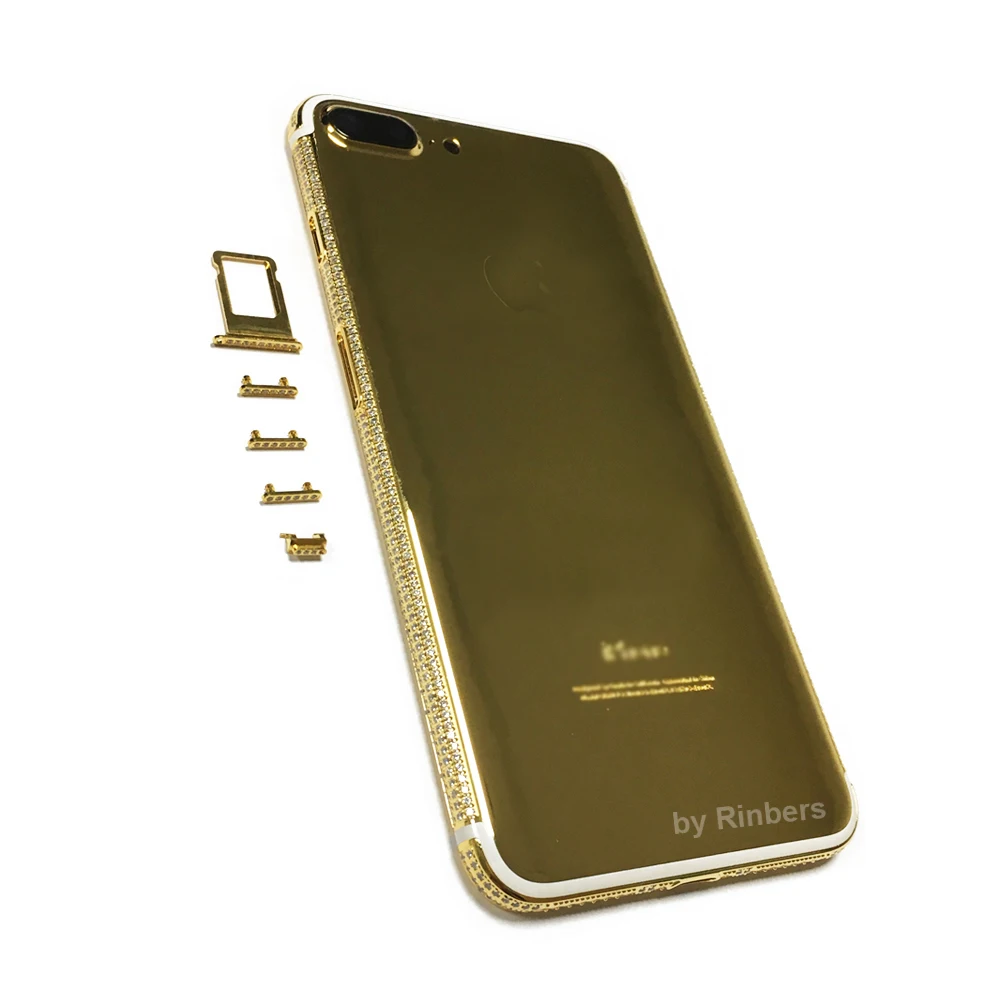 For font b iPhone b font 7 Plus 24K 24KT 24CT Gold Limited Edition Diamond Crystals