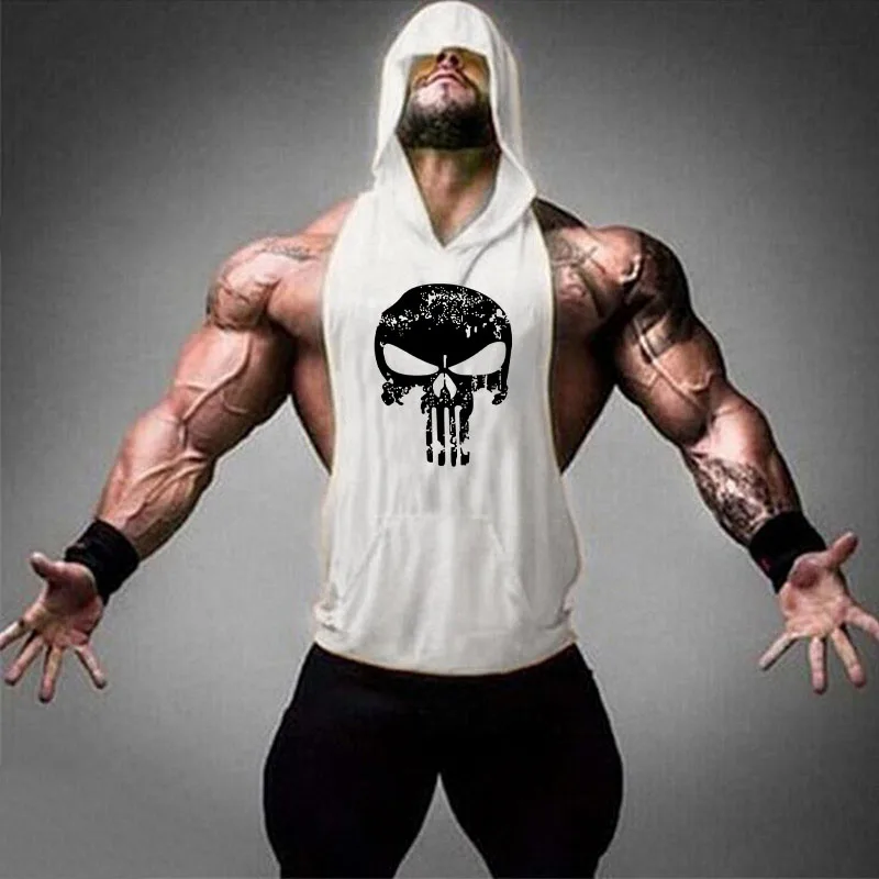 

Skull Bodybuilding Stringer Tank Tops men Gyms Stringer Shirt Fitness Tank Top Men Gyms Clothing Cotton Vest hoodies