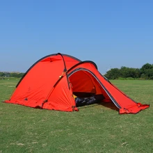 Camping Tent 2Person One Bedroom One Living Room 20D Silicone Coated Double Layers Camp Waterproof Outdoor Tent 4 Season 2Colors