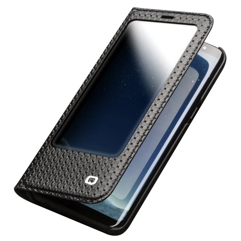 

QIALINO Genuine Leather For Samsung Galaxy S8 S8 Plus Case Flip Stand Cover For Samsung Galaxy S8 Armor Shockproof Fundas