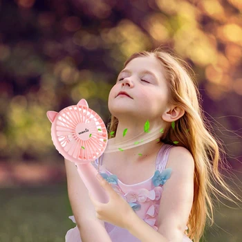

EASEHOLD Foldable Hand Fans Built-in RechargeableBattery Fox-tai Handheld Mini Fan Electric Personal Fans Hand Bar Desktop Fan