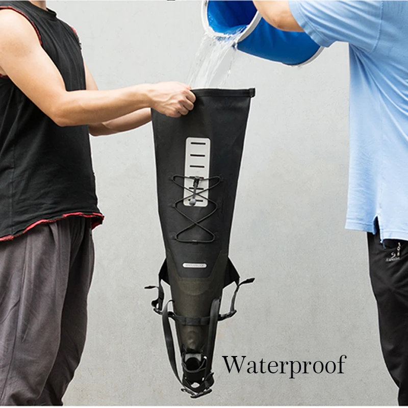 Ceny ROCKBROS torba na rower wodoodporna odblaskowa 10L duża pojemność torebka podsiodłowa jazda na rowerze składana tylna torba MTB Road Trunk torba na rower