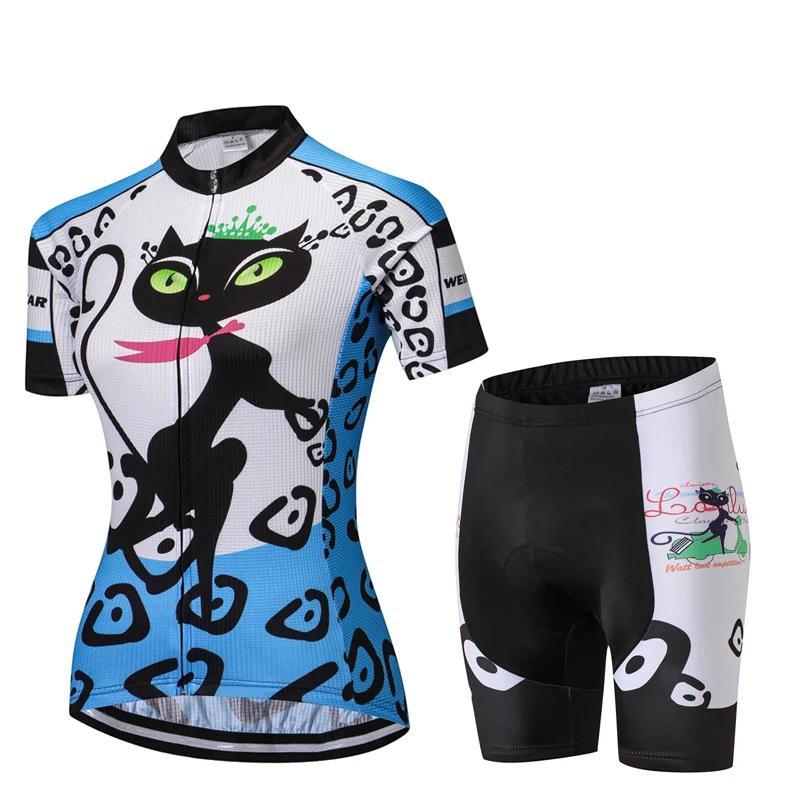 WEIMOSTAR المرأة الدراجات جيرسي القط قصيرة الأكمام مجموعة سريعة الجافة روبا ciclismo الدراجة غطاء دراجة ركوب الدراجات الجبلية قميص الصيف
