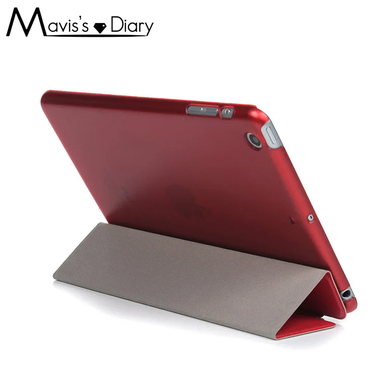 Ultra Slim Tri-fold Magnetic Leather Case For ipad 2017/Air/Air 2 9.7&quot Crystal Transparent Smart Stand Cover Shell Funda Holder |
