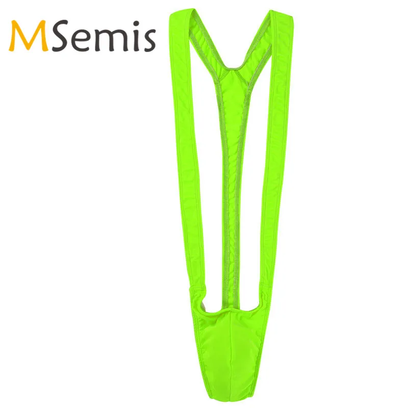 

Mens Borat Mankini Swimsuit Lingerie Open Butt One Piece Swimwear Male Thong Underwear Leotard Bodysuit Sexy Male Swimming Suit