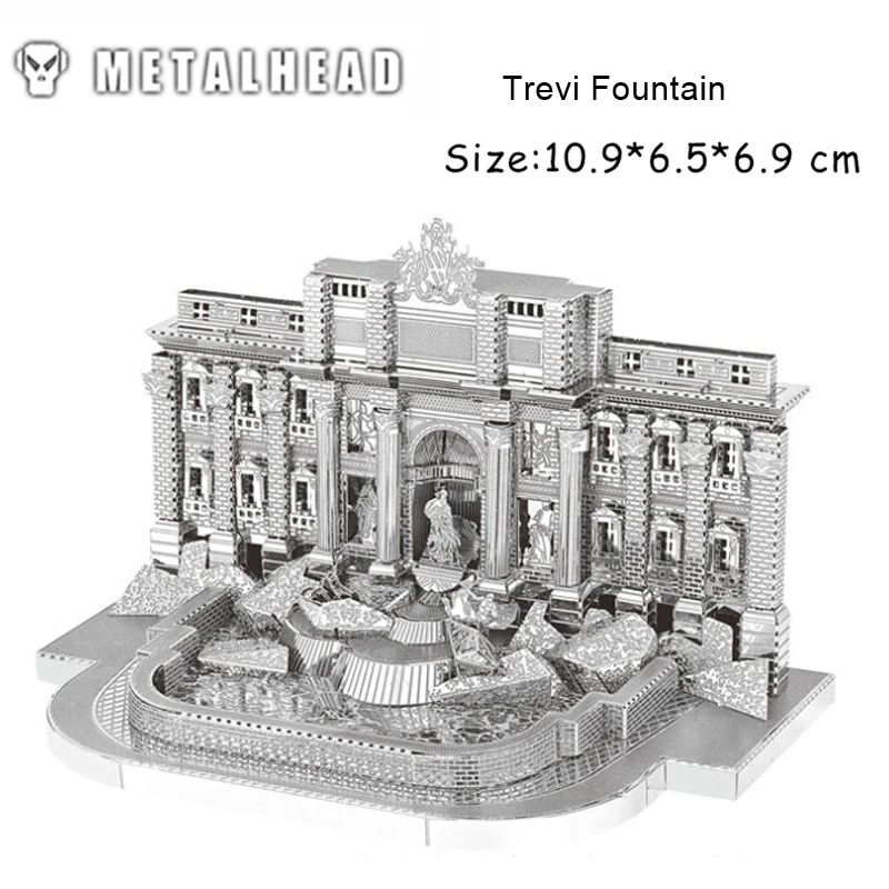 

3D Metal Puzzles For Adult Kids Trevi Fountain Model Nano DIY Laser Cut Assemble Jigsaw Holiday Birthday Gifts Educational Toys