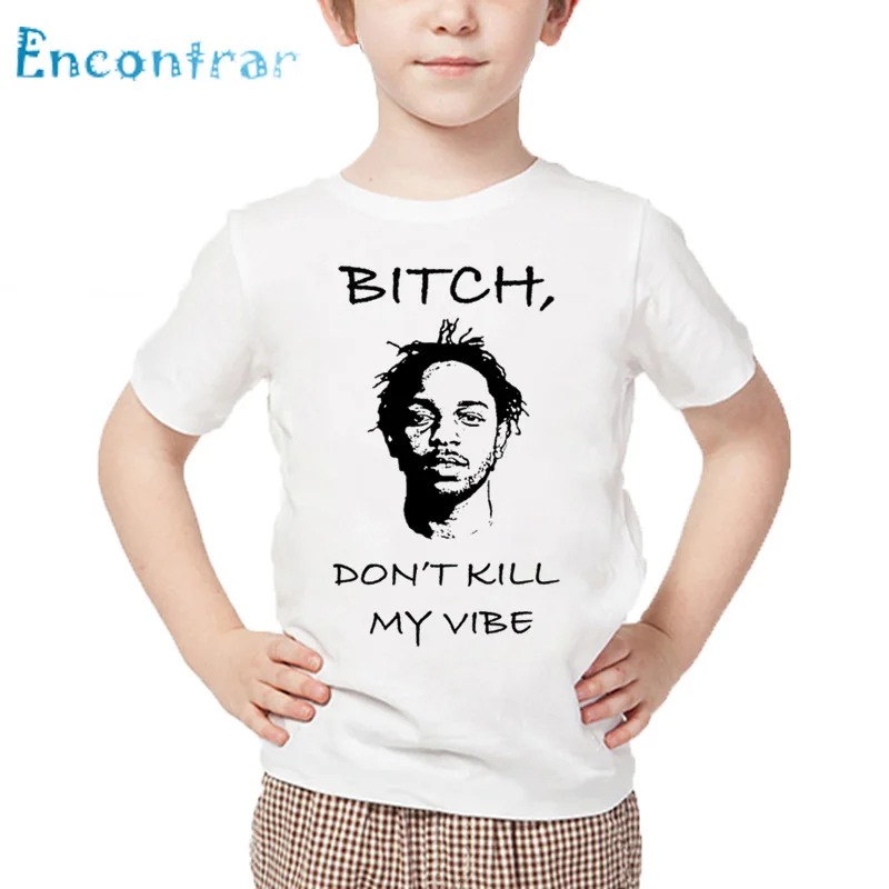Детская футболка с принтом американского рэпера Kendrick Lamar в стиле хип хоп для