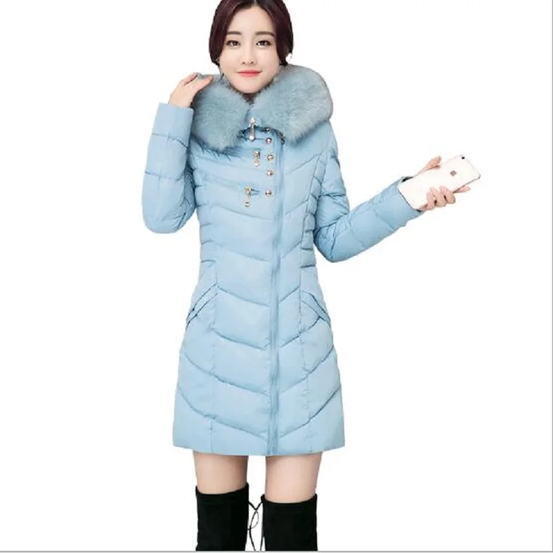 

New 2017 Women Coat Slim Zipper Button Women's Jacket Clothes Winter Outerwear Warm Fashion Clothes Hooded winter jacket women