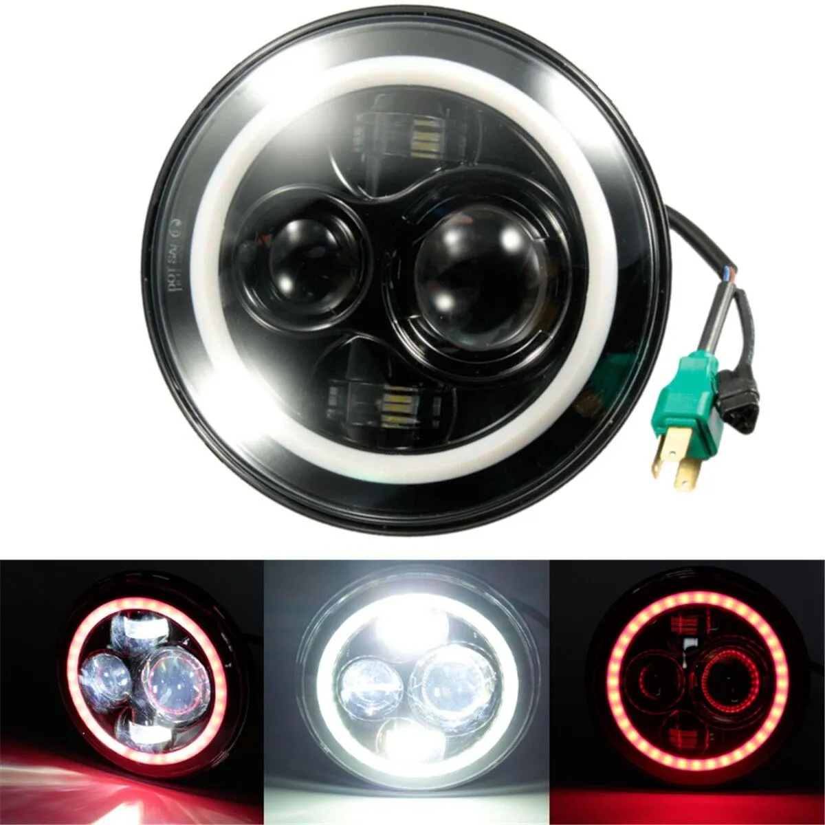 Angel Eyes 7 Inch LED Headlight For Jeep 97-15/Wrangler/JK/TJ/LJ H4 Hi-lo Beam Front Driving Headlamp Car Styling