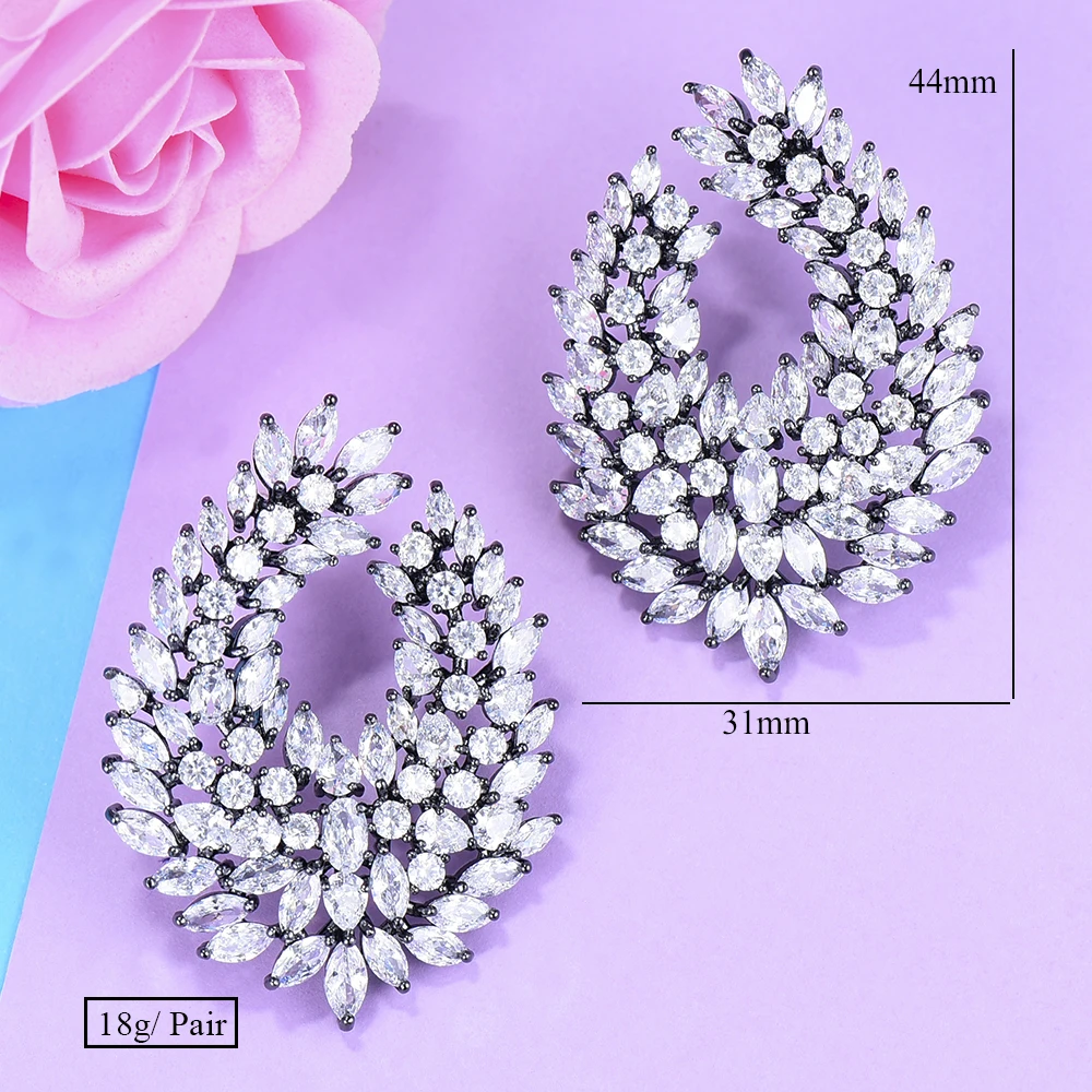 Роскошные Популярные серьги GODKI 41 мм в форме капли с покрытием из микрофибры