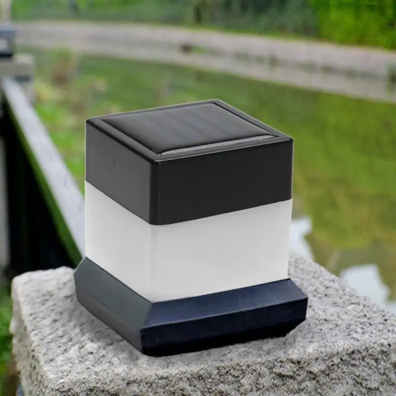 Goedkoop 1 stks Waterdichte Zonne energie Omheining LED Wit Licht Outdoor grens Zwembad LED Vierkante Licht Tuin Pathway Path Lamp #0827