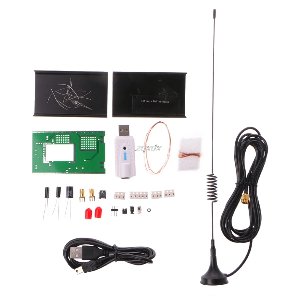 DIY Kit 100 кГц-1,7 ГГц УФ HF FM AM RTL-SDR USB тюнер приемник RTL2832U+ R820T2