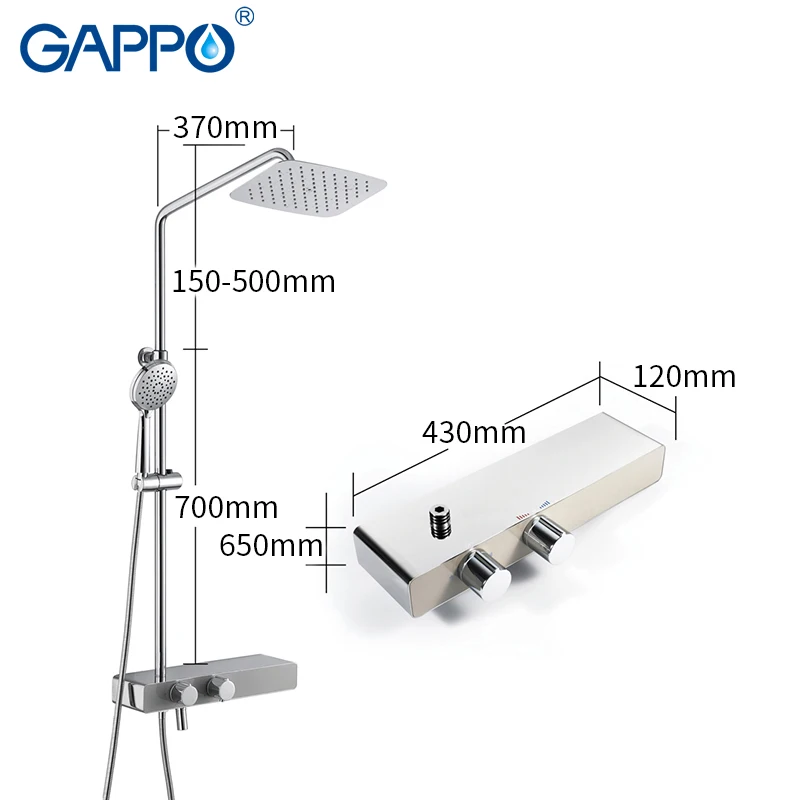 GAPPO смесители для душа Термостатический смеситель ванны латунь и нержавеющая