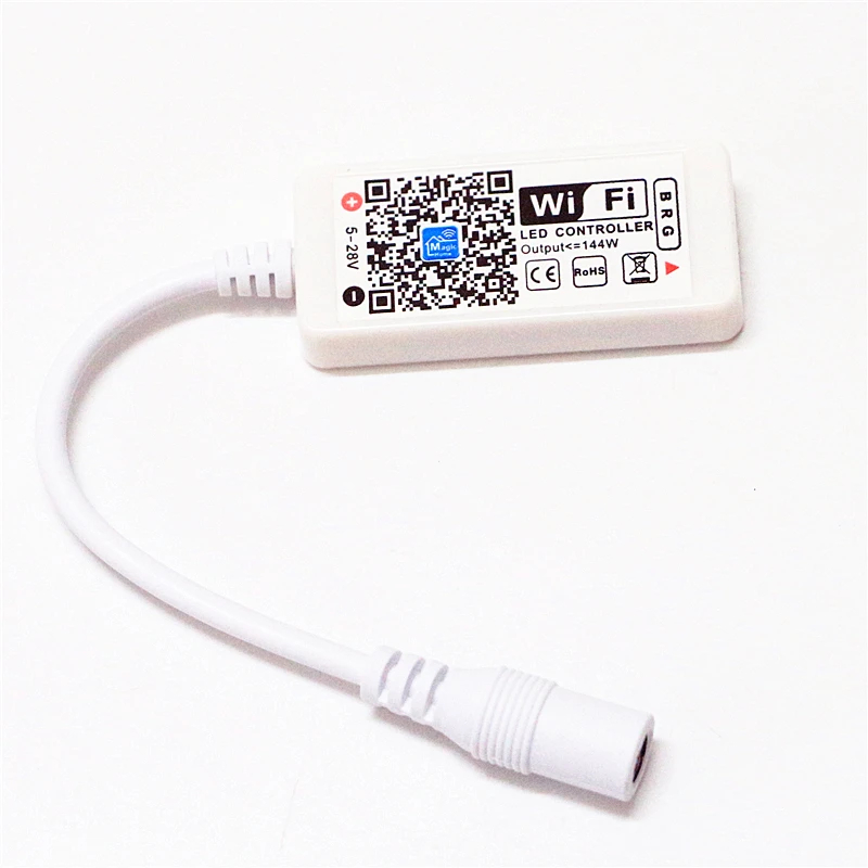 DC5-28V 12 В 24 В 12A 144 Вт мини WiFi RGB светодиодный пульт управления iOS Android телефон приложение беспроводной Wi Fi управление для 3528 5050 RGB светодиодная лента