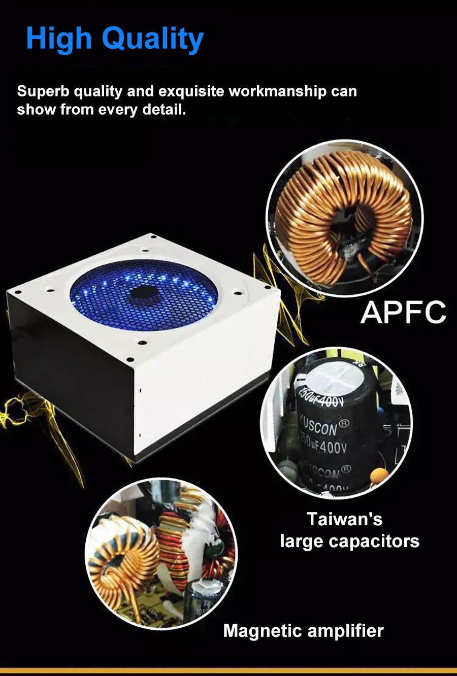 XINHANG 700W PCI SATA ATX 12V PSU PC Power Supply