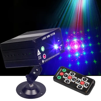 

Laser Projector Light 48 Patterns DJ Disco Light Music RGB Stage Lighting Effect Lamp for Christmas KTV Home Party