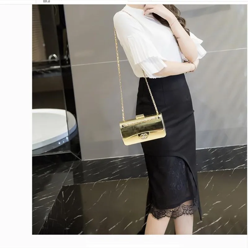 2019 New Sexy bag Hip Curved Skirt lace Professional Skirt Female Stitching High Waist Stretch Skirt S-5XL (10)