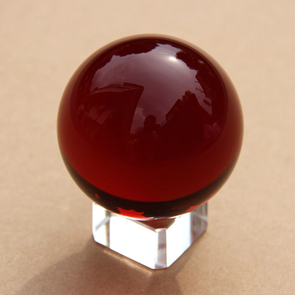 Rare Natural Quartz Crystal Ball Sphere Red 80mm Crystal Glass Balls