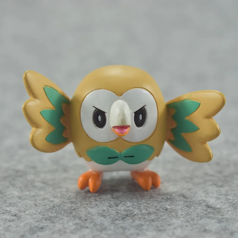 FMRXK 4~ 7 см аниме мультфильм Солнце Луна Rowlet Litten Popplio Tapu Koko Rotom ПВХ Фигурки игрушки Модель Коллекция для детей