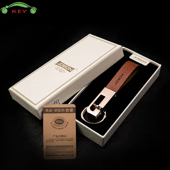 

Car Styling Men Key ring Leather Auto Business Keychain for Jeep KIA Opel LADA BMW Mitsubishi Toyota Volkswagen Renault Keyring