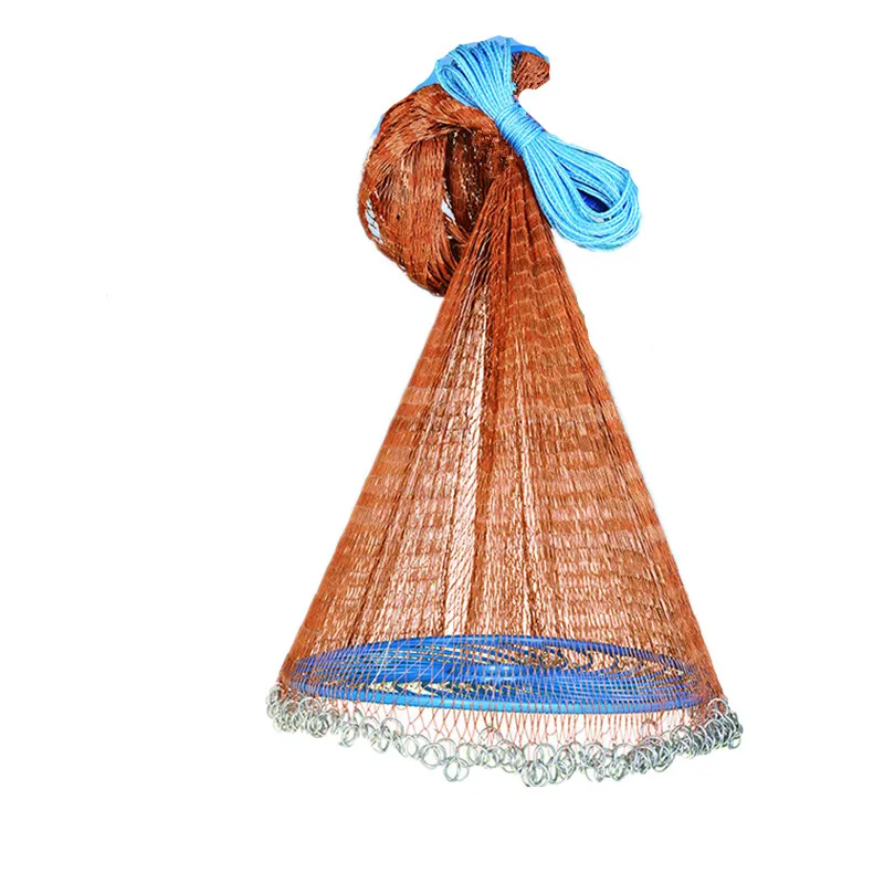 

diameter 360cm-720cm Korean style cast net Frisbee hand throw net thick tire line fishing network round net fishing tool outdoor