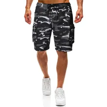 Камуфляжные мужские шорты Карго, новинка, мужские повседневные шорты, мужские свободные рабочие шорты, мужские военные шорты размера плюс, Apr18