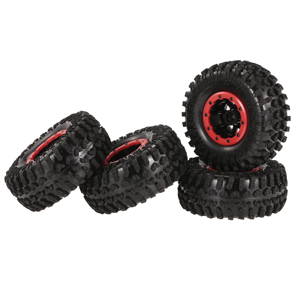 

4pcs AX-3021A 130mm 2.2in Rim Rubber Tyre Wheel Set for Axial SCX10 RC4WD D90 1/10 RC Rock Crawler Car