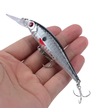 

1PCS 8 color quality Minor fishing bait 10cm/9.4g Lure minnow hard artificial bait 3D eyes for winter fishing