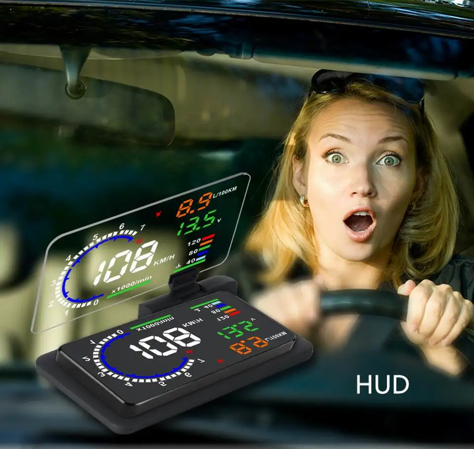 Универсальный автомобильный проектор на лобовое стекло, дисплей Hud, универсальный держатель для мобильного телефона, автомобильный проекционный спидометр, подставка для навигации