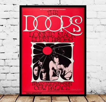 

The Doors Cow Palace Concert Poster BG-186 Movie Posters Silk Art Painting Wall Art No Frame