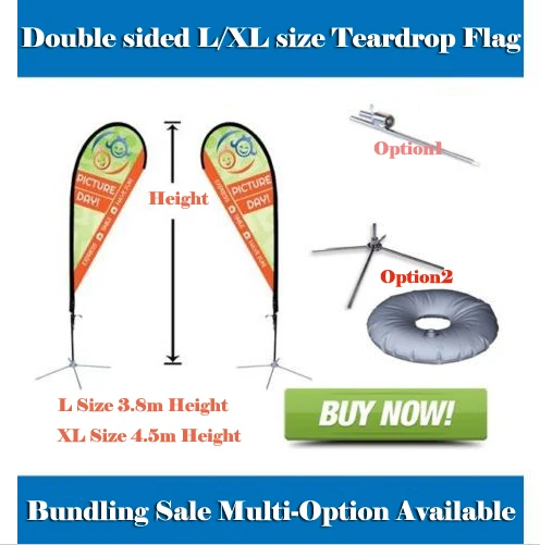 Teardrop Banner Flag Bunlding Sale L Xl Size 4 6m 5 6m
