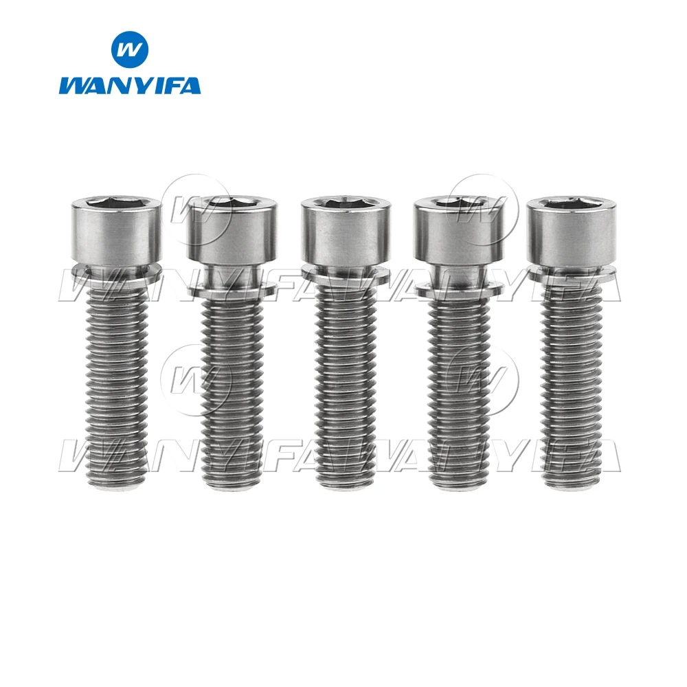 M6x16mm Titanium Ti Hex Allen Tapered Bike Bolt Screw 4pcs//lot